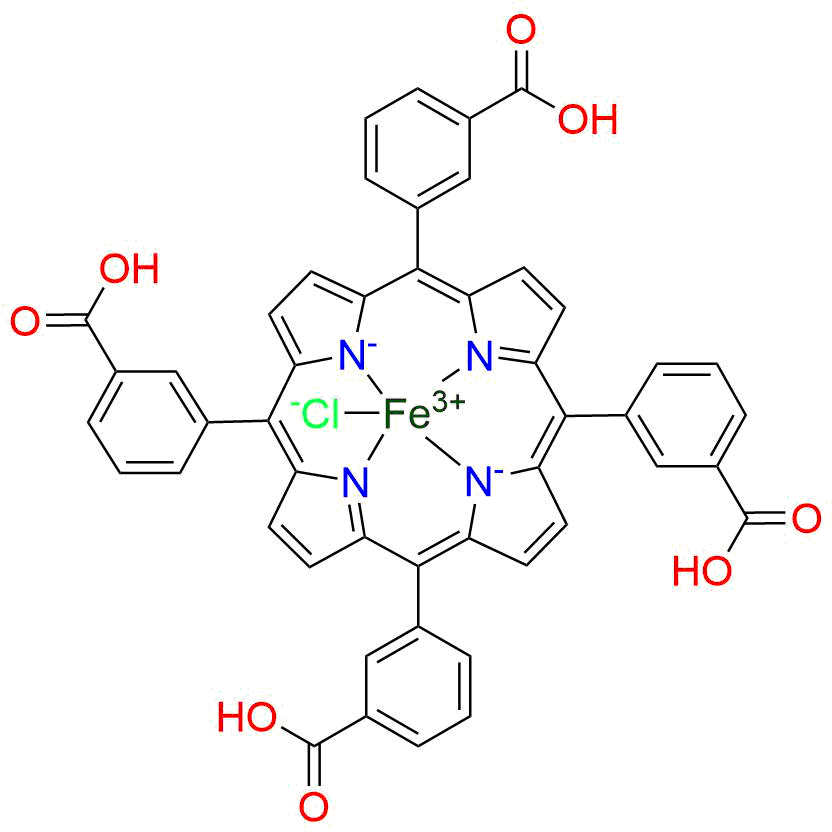 3,3′,3″,3‴-(iron(III)porphine-5,10,15,20-tetrayl)-tetrakis(benzoic acid) chloride