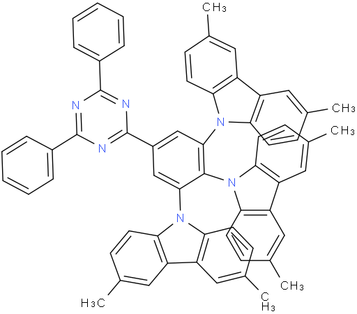 9,9',9''-(5-(4,6-Diphenyl-1,3,5-triazin-2-yl)benzene-1,2,3-triyl)tris(3,6-dimethyl-9H-carbazole)
