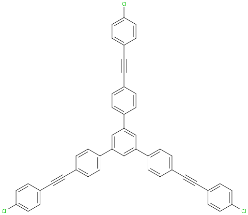 4,4''-Bis((4-chlorophenyl)ethynyl)-5'-(4-((4-chlorophenyl)ethynyl)phenyl)-1,1':3',1''-terphenyl