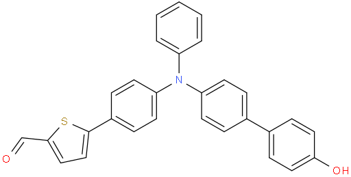 5-(4-((4'-hydroxy-[1,1'-biphenyl]-4-yl)(phenyl)amino)phenyl)thiophene-2-carbaldehyde