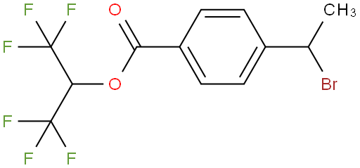 1,1,1,3,3,3-hexafluoropropan-2-yl 4-(1-bromoethyl)benzoate