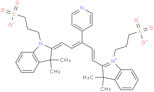 3-((E)-2-((2Z,4E)-5-(3,3-dimethyl-1-(3-sulfonatopropyl)-3H-indol-1-ium-2-yl)-3-(pyridin-4-yl)penta-2,4-dien-1-ylidene)-3,3-dimethylindolin-1-yl)propane-1-sulfonate