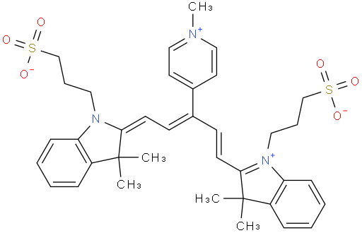 3-((E)-2-((2Z,4E)-5-(3,3-dimethyl-1-(3-sulfonatopropyl)-3H-indol-1-ium-2-yl)-3-(1-methylpyridin-1-ium-4-yl)penta-2,4-dien-1-ylidene)-3,3-dimethylindolin-1-yl)propane-1-sulfonate
