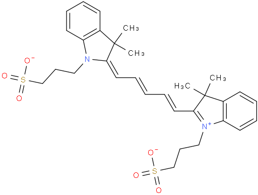 3-((E)-2-((2E,4E)-5-(3,3-dimethyl-1-(3-sulfonatopropyl)-3H-indol-1-ium-2-yl)penta-2,4-dien-1-ylidene)-3,3-dimethylindolin-1-yl)propane-1-sulfonate