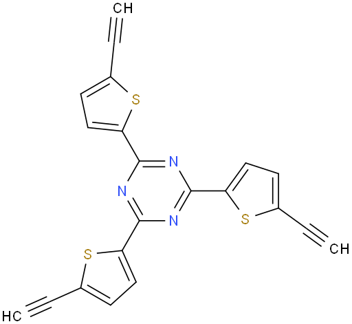 2,4,6-tris(5-ethynylthiophen-2-yl)-1,3,5-triazine