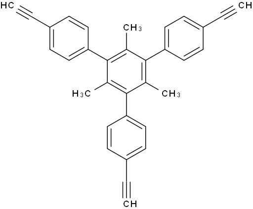 4,4''-diethynyl-5'-(4-ethynylphenyl)-2',4',6'-trimethyl-1,1':3',1''-terphenyl