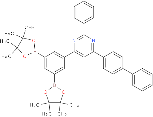 4-([1,1'-biphenyl]-4-yl)-6-(3,5-bis(4,4,5,5-tetramethyl-1,3,2-dioxaborolan-2-yl)phenyl)-2-phenylpyrimidine