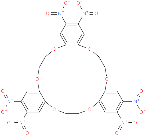 2,3,10,11,18,19-hexanitro-6,7,14,15,22,23-hexahydrotribenzo[b,h,n][1,4,7,10,13,16]hexaoxacyclooctadecine