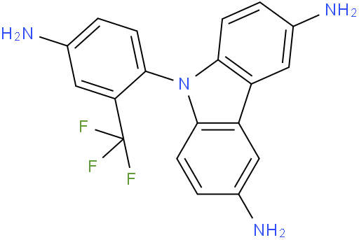 9-(4-amino-2-(trifluoromethyl)phenyl)-9H-carbazole-3,6-diamine