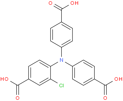 4,4'-((4-carboxy-2-chlorophenyl)azanediyl)dibenzoic acid