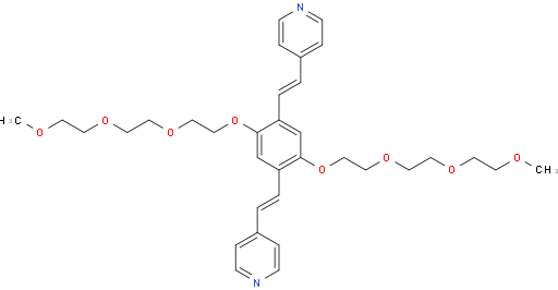 4,4'-((2,5-bis(2-(2-(2-methoxyethoxy)ethoxy)ethoxy)-1,4-phenylene)bis(ethene-2,1-diyl))dipyridine