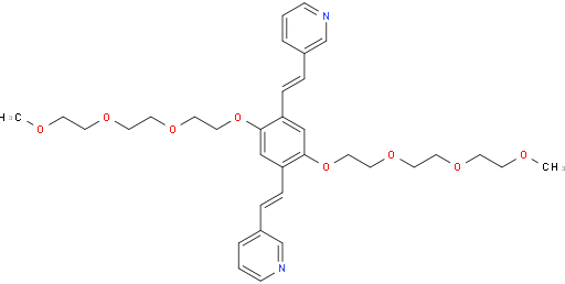 3,3'-((2,5-bis(2-(2-(2-methoxyethoxy)ethoxy)ethoxy)-1,4-phenylene)bis(ethene-2,1-diyl))dipyridine