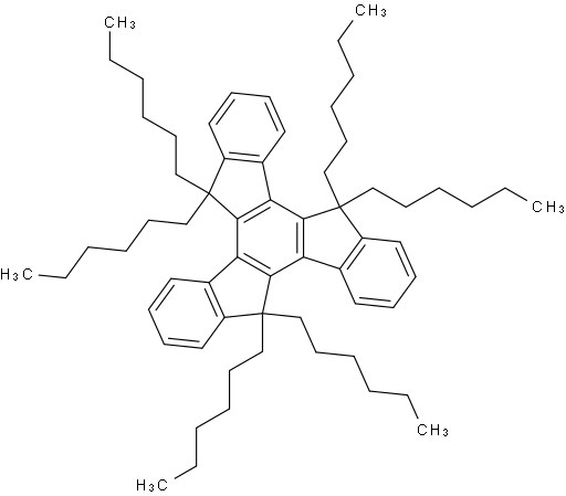 5,5,10,10,15,15-hexahexyl-10,15-dihydro-5H-diindeno[1,2-a:1',2'-c]fluorene