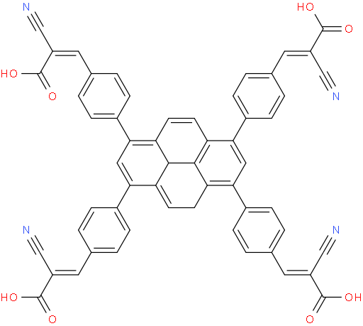 (2E,2'E,2''E)-3,3',3''-((8-(4-((Z)-2-carboxy-2-cyanovinyl)phenyl)-4,5a1-dihydropyrene-1,3,6-triyl)tris(benzene-4,1-diyl))tris(2-cyanoacrylic acid)