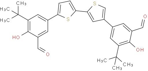 5,5'-([2,2'-bithiophene]-4,5'-diyl)bis(3-(tert-butyl)-2-hydroxybenzaldehyde)
