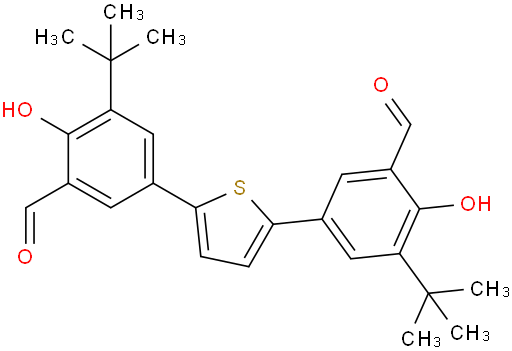 5,5'-(thiophene-2,5-diyl)bis(3-(tert-butyl)-2-hydroxybenzaldehyde)