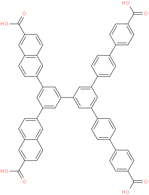 5''-(3,5-bis(6-carboxynaphthalen-2-yl)phenyl)-[1,1':4',1'':3'',1''':4''',1''''-quinquephenyl]-4,4''''-dicarboxylic acid