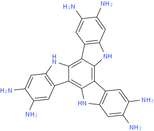 10,15-dihydro-5H-diindolo[3,2-a:3',2'-c]carbazole-2,3,7,8,12,13-hexaamine