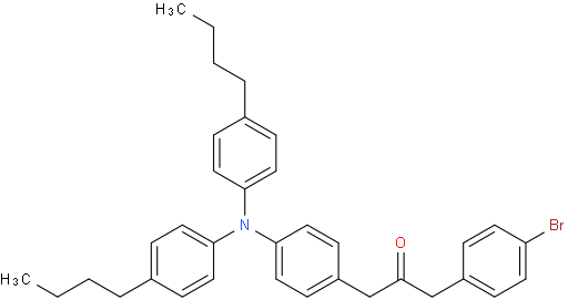 1-(4-(bis(4-butylphenyl)amino)phenyl)-3-(4-bromophenyl)propan-2-one
