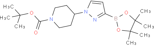 tert-butyl 4-(3-(4,4,5,5-tetramethyl-1,3,2-dioxaborolan-2-yl)-1H-pyrazol-1-yl)piperidine-1-carboxylate
