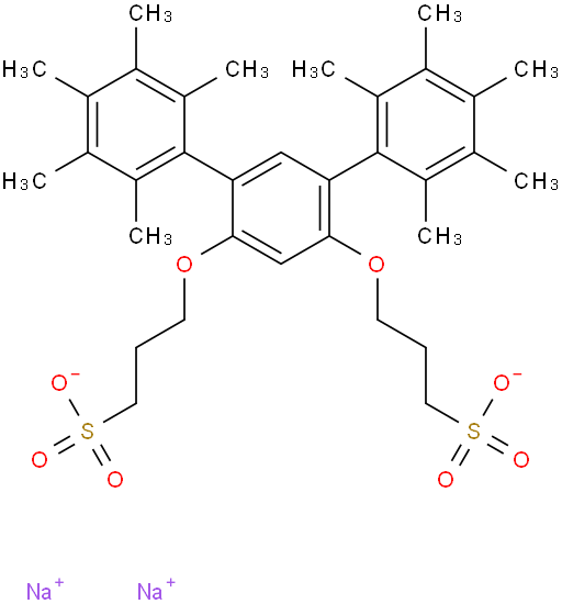 sodium 3,3'-((2,2'',3,3'',4,4'',5,5'',6,6''-decamethyl-[1,1':3',1''-terphenyl]-4',6'-diyl)bis(oxy))bis(propane-1-sulfonate)