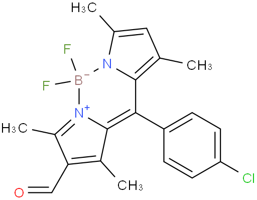 10-(4-chlorophenyl)-5,5-difluoro-2-formyl-1,3,7,9-tetramethyl-5H-dipyrrolo[1,2-c:2',1'-f][1,3,2]diazaborinin-4-ium-5-uide