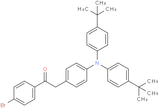 2-(4-(bis(4-(tert-butyl)phenyl)amino)phenyl)-1-(4-bromophenyl)ethan-1-one