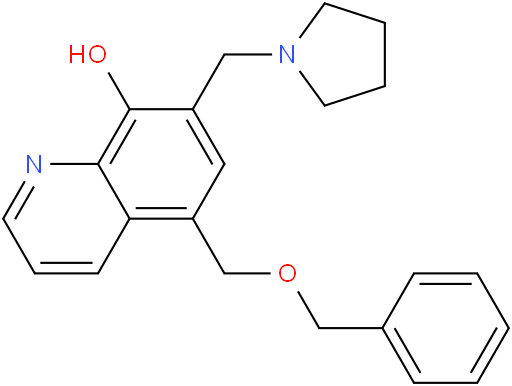 5-((benzyloxy)methyl)-7-(pyrrolidin-1-ylmethyl)quinolin-8-ol