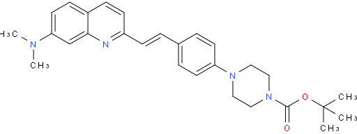 tert-butyl (E)-4-(4-(2-(7-(dimethylamino)quinolin-2-yl)vinyl)phenyl)piperazine-1-carboxylate