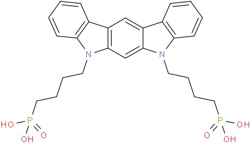 (indolo[2,3-b]carbazole-5,7-diylbis(butane-4,1-diyl))bis(phosphonic acid)