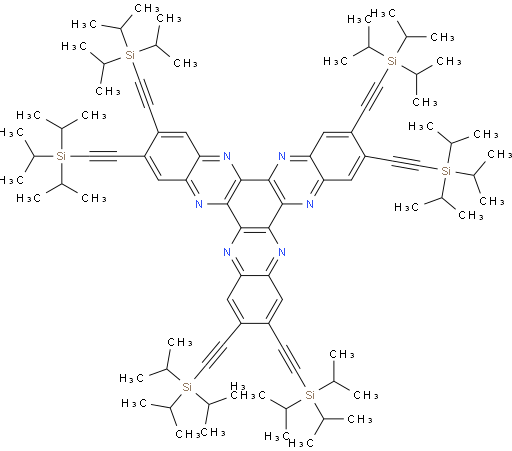 2,3,8,9,14,15-hexakis((triisopropylsilyl)ethynyl)diquinoxalino[2,3-a:2',3'-c]phenazine