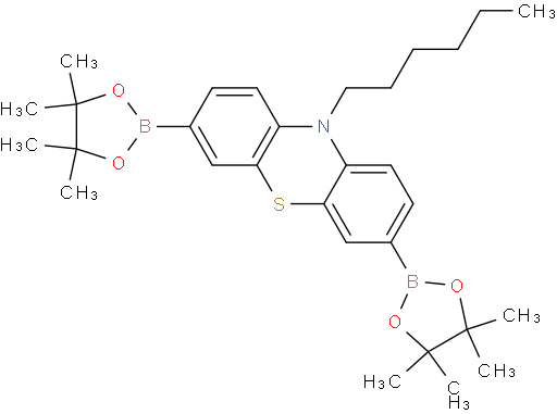 10-hexyl-3,7-bis(4,4,5,5-tetramethyl-1,3,2-dioxaborolan-2-yl)-10H-phenothiazine