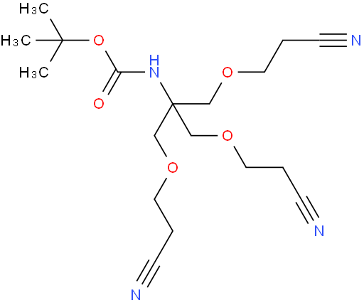 tert-butyl (1,3-bis(2-cyanoethoxy)-2-((2-cyanoethoxy)methyl)propan-2-yl)carbamate