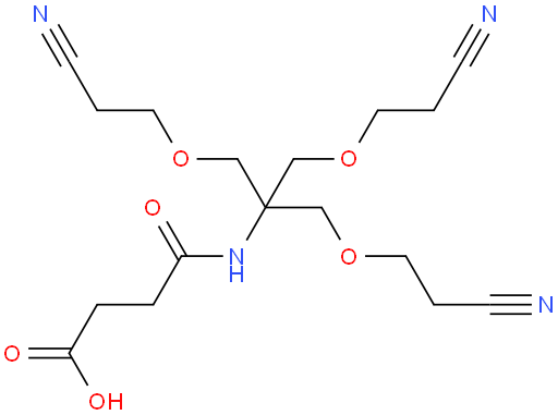 4-((1,3-bis(2-cyanoethoxy)-2-((2-cyanoethoxy)methyl)propan-2-yl)amino)-4-oxobutanoic acid