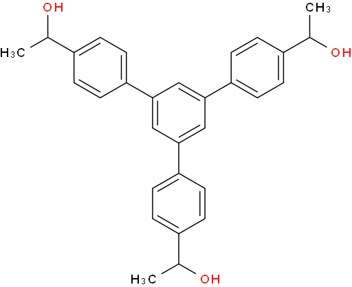 1,3,5-tris(4'-(1''-hydroxyethyl)phenyl)benzol