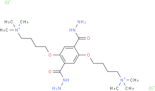 4,4'-((2,5-di(hydrazinecarbonyl)-1,4-phenylene)bis(oxy))bis(N,N,N-trimethylbutan-1-aminium) chloride