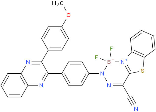 1,1-difluoro-2-(4-(3-(4-methoxyphenyl)quinoxalin-2-yl)phenyl)-1,2-dihydro-1l4,10l4-benzo[4,5]thiazolo[3,2-d][1,2,4,3]triazaborinine-4-carbonitrile