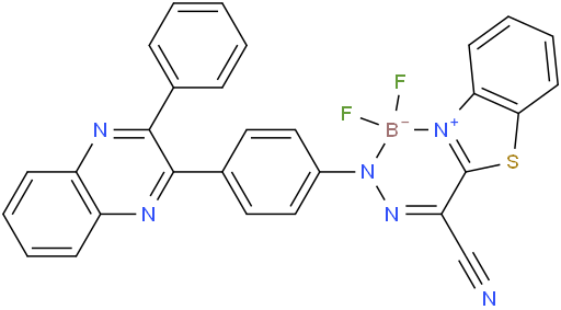 1,1-difluoro-2-(4-(3-phenylquinoxalin-2-yl)phenyl)-1,2-dihydro-1l4,10l4-benzo[4,5]thiazolo[3,2-d][1,2,4,3]triazaborinine-4-carbonitrile