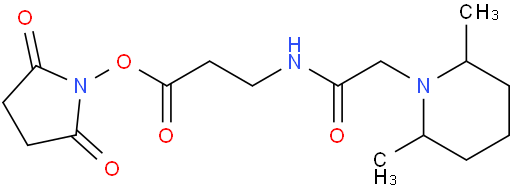 2,5-dioxopyrrolidin-1-yl 3-(2-(2,6-dimethylpiperidin-1-yl)acetamido)propanoate