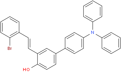 (E)-3-(((2-bromophenyl)imino)methyl)-4'-(diphenylamino)-[1,1'-biphenyl]-4-ol