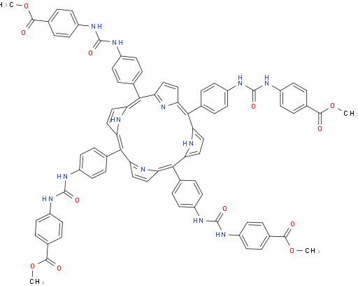 tetramethyl 4,4',4'',4'''-((((porphyrin-5,10,15,20-tetrayltetrakis(benzene-4,1-diyl))tetrakis(azanediyl))tetrakis(carbonyl))tetrakis(azanediyl))tetrabenzoate